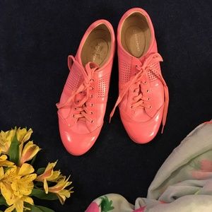 Pink leather Rockport sneakers